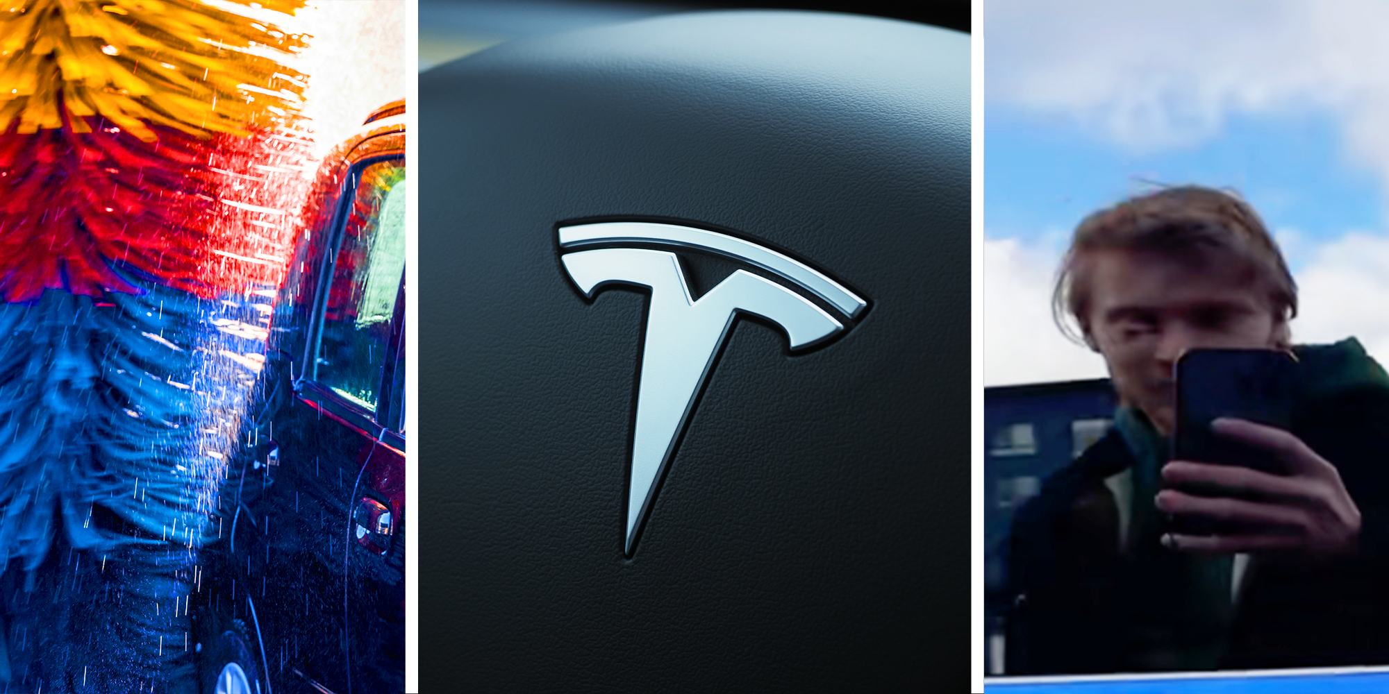 Man upset after taking car to the carwash, only to reveal his tesla was damaged by the water