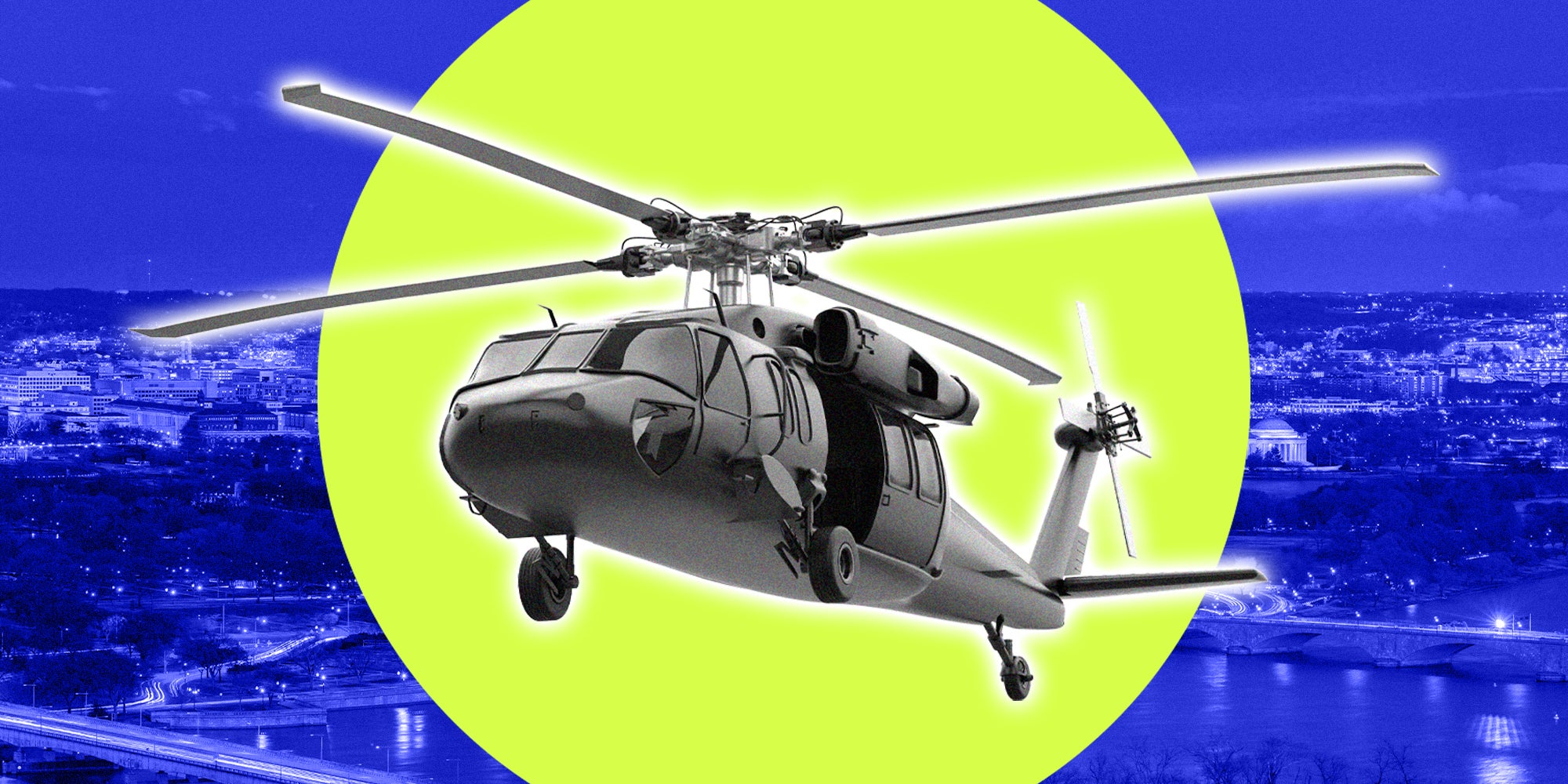 Black Hawk flying over DC