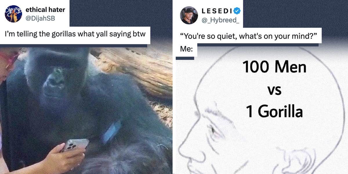 Could 100 men beat a gorilla? The viral tweet that sparked a meme war