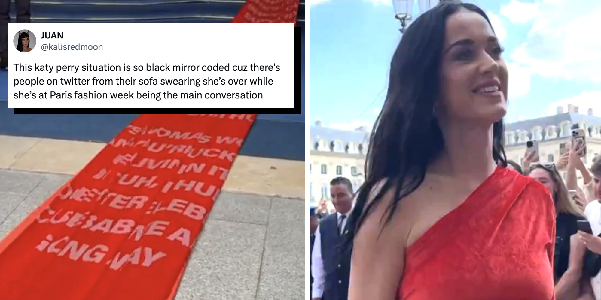 Katy Perry in red dress