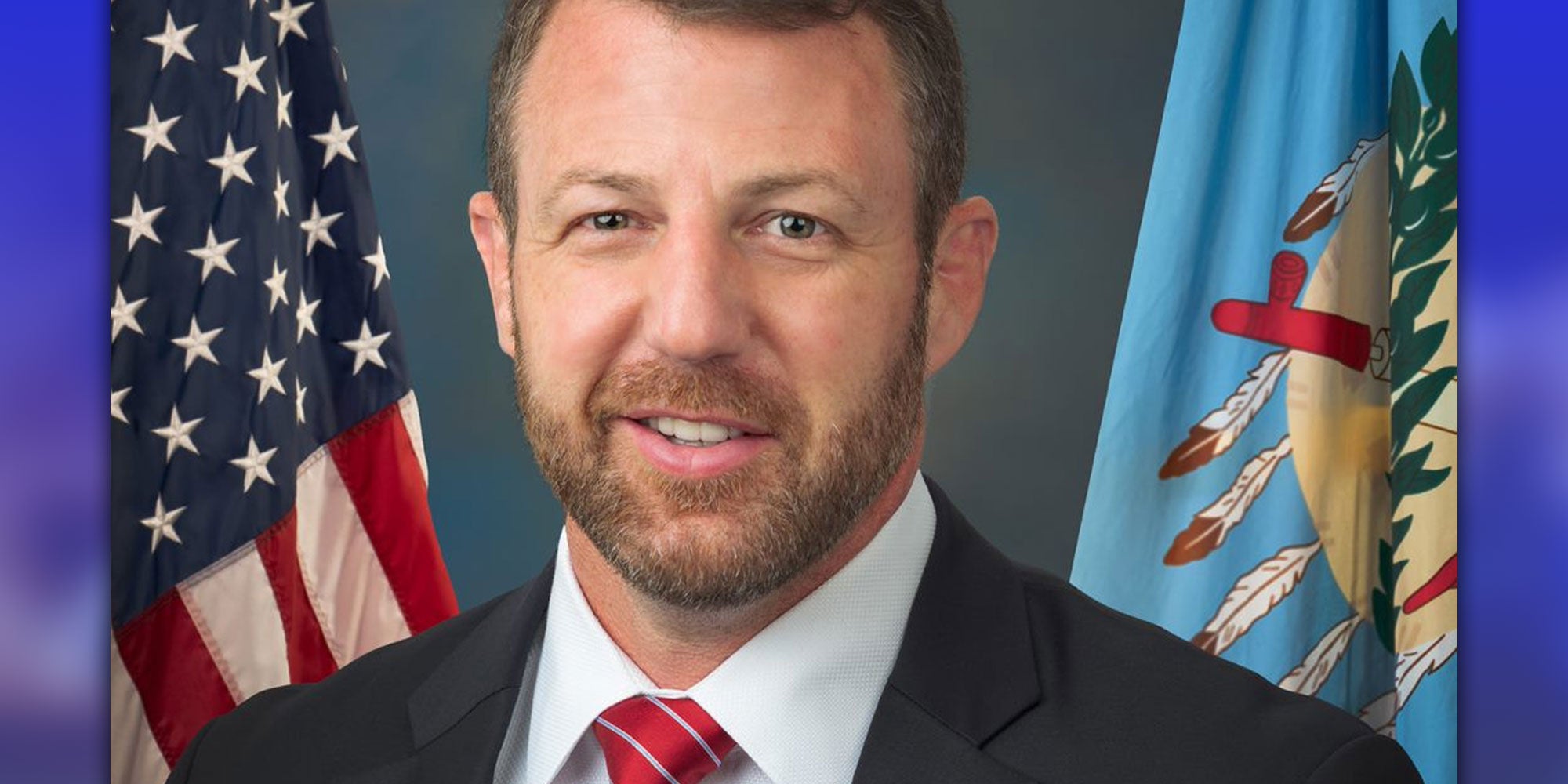 Official Senate photo of Senator Markwayne Mullin.