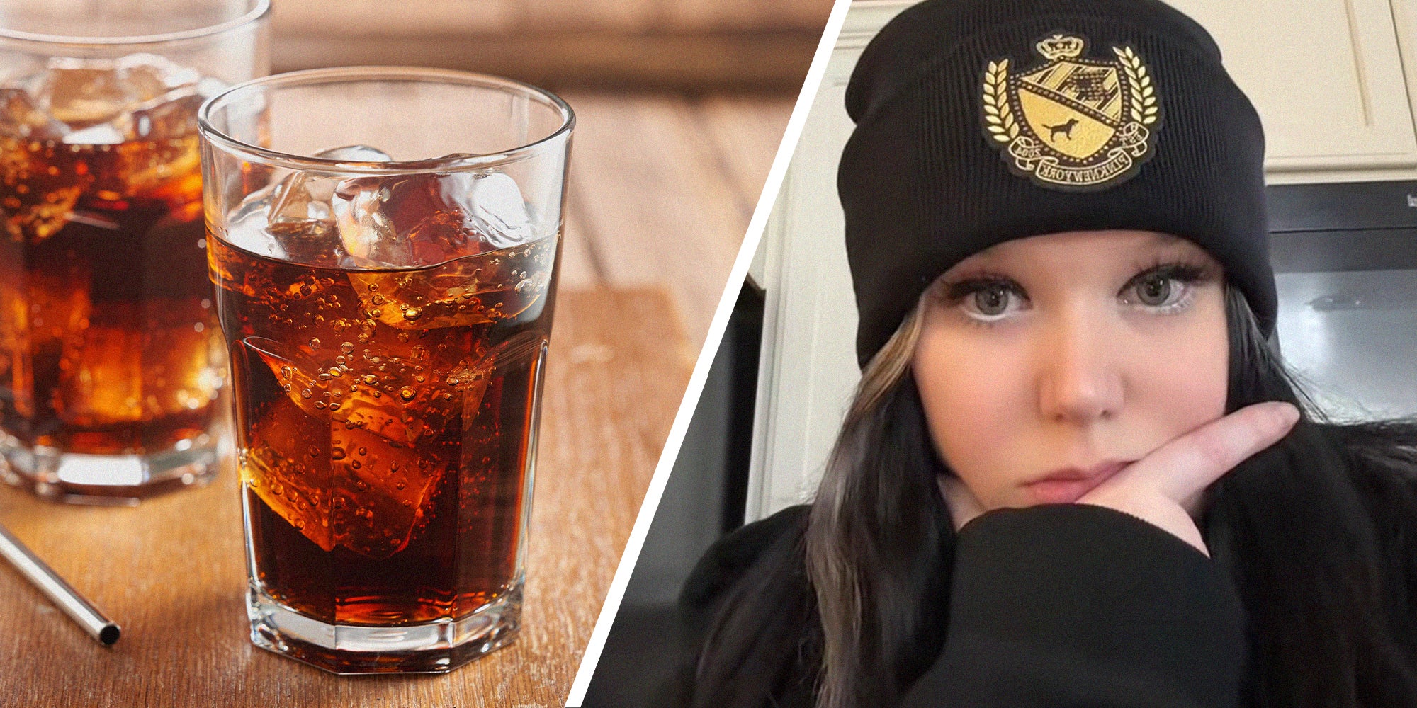 Soda Drink(l) Woman shares she got an email from the school(r)