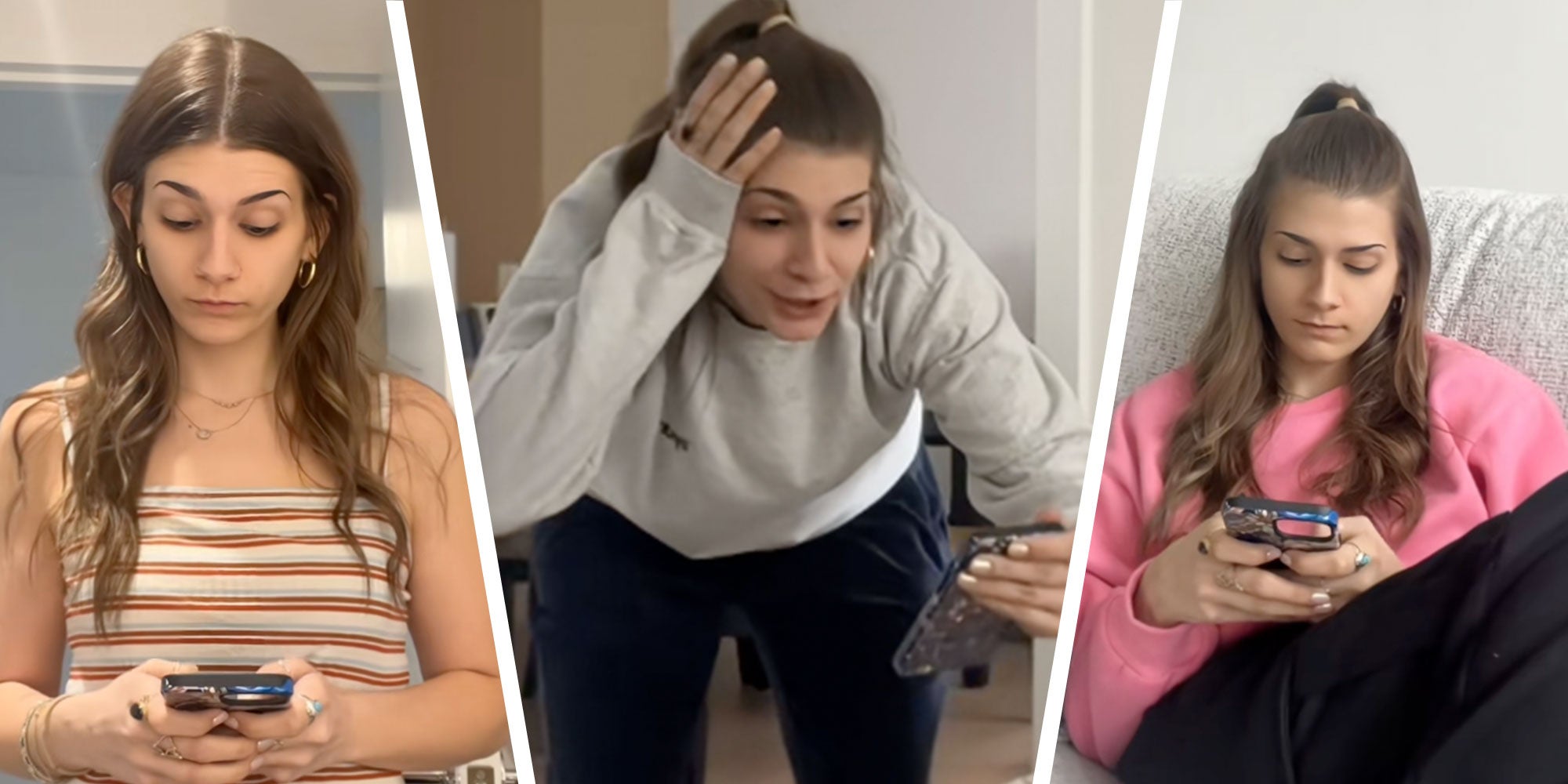 Screenshots from Tiktok user @thatgirlsydjo from her series "The Group Chat".