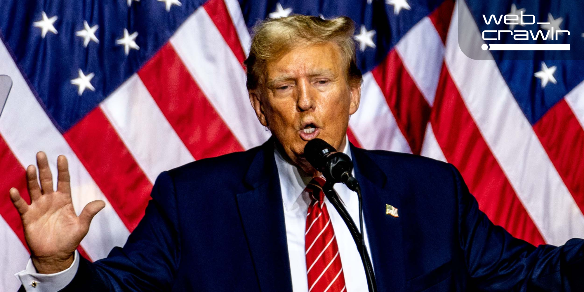 Donald Trump. The Daily Dot newsletter web_crawlr logo is in the top right corner.