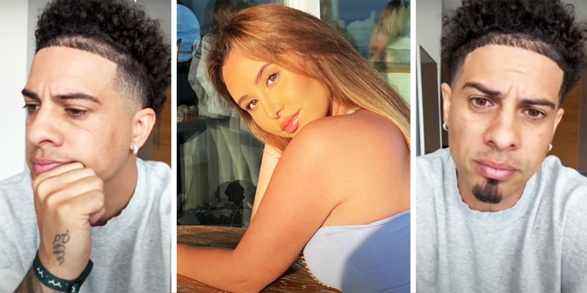 3 Panel Image of youtube couple Austin Mcbroom and Catherine Paiz