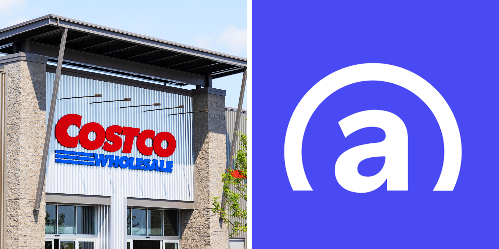 2 Panel image, Costco store front and affirm payment option