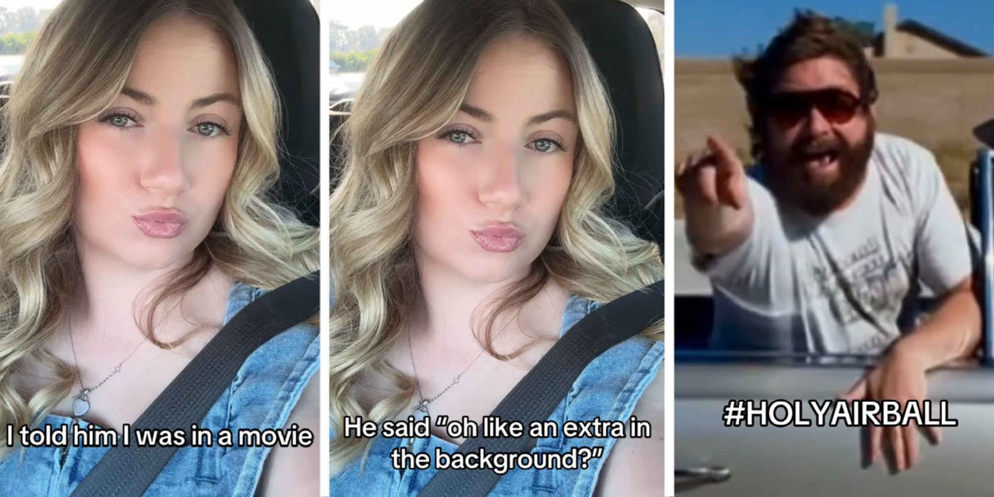 3 panel image showing the Holy Airball trend.