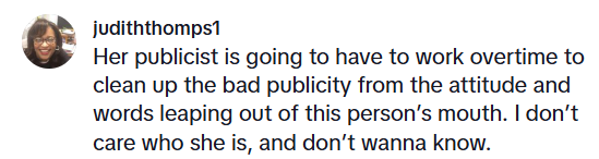 Screenshot from a TikTok comment about doechii met gala