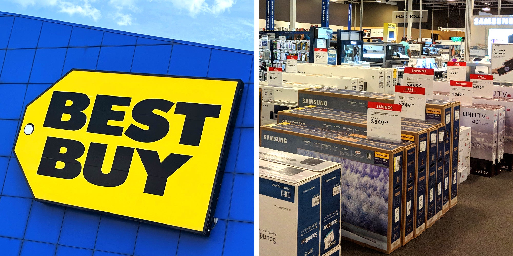 Best Buy customer tries to pick up their ‘open box’ TV. Then they see it