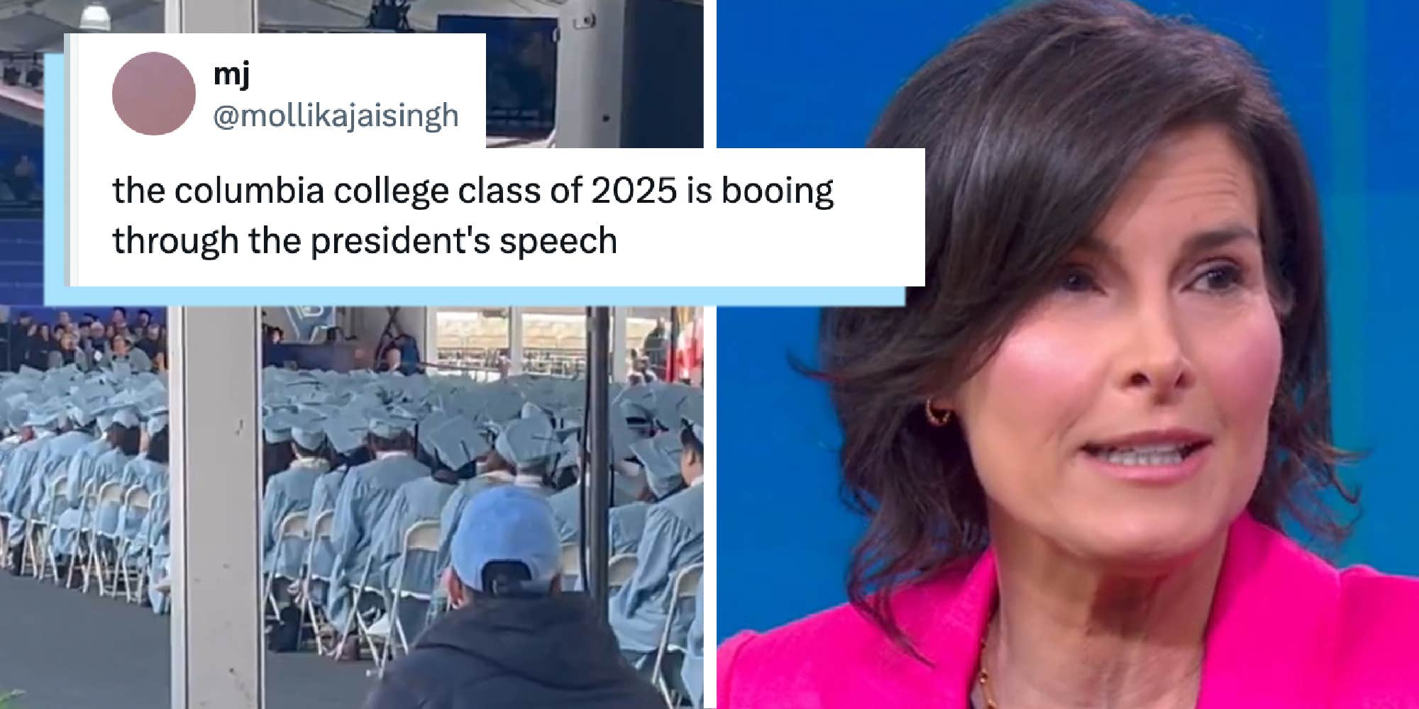 "You arrested us!": Students boo and heckle Columbia president during her graduation speech