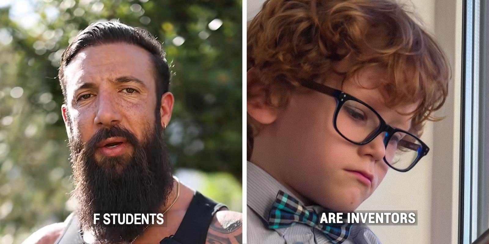 'F students are inventors': a meme dunking on business bros