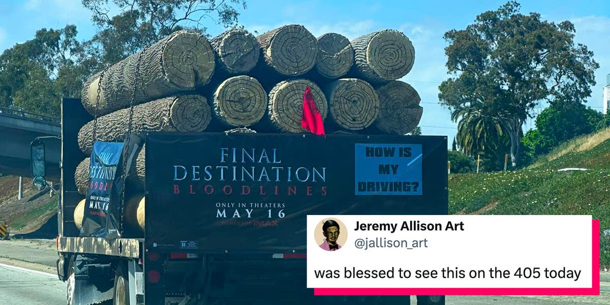 Why Is Final Destination Using Logging Truck as Marketing?