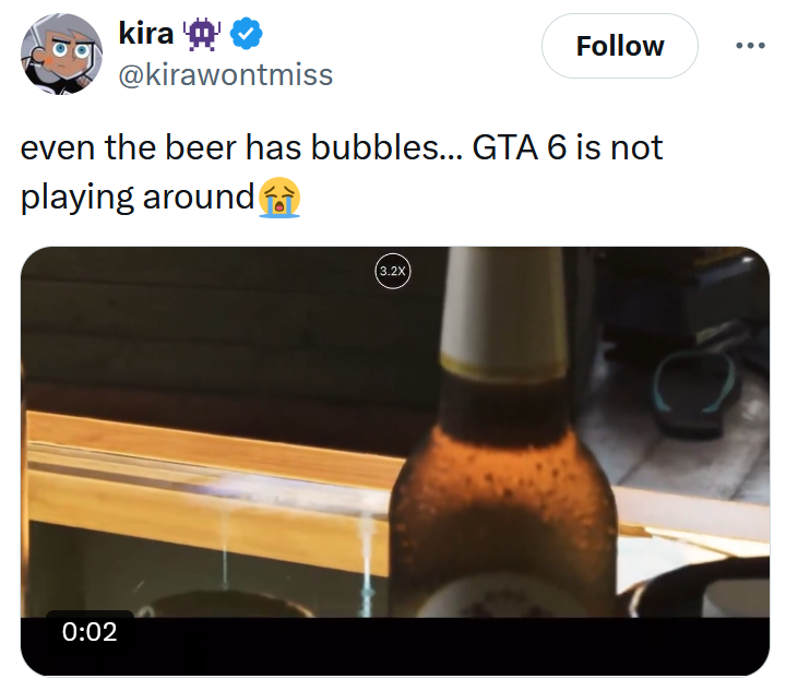 GTA 6 Trailer 2 tweet reading '