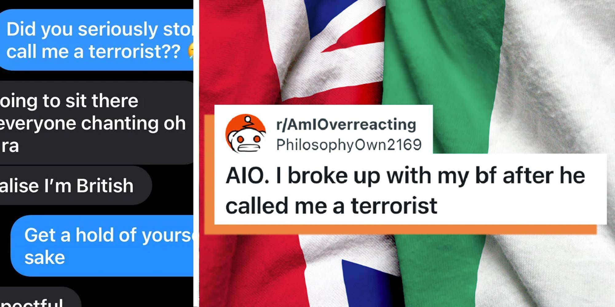 Breakup goes viral after Englishman calls girlfriend a "terrorist" over Irish song