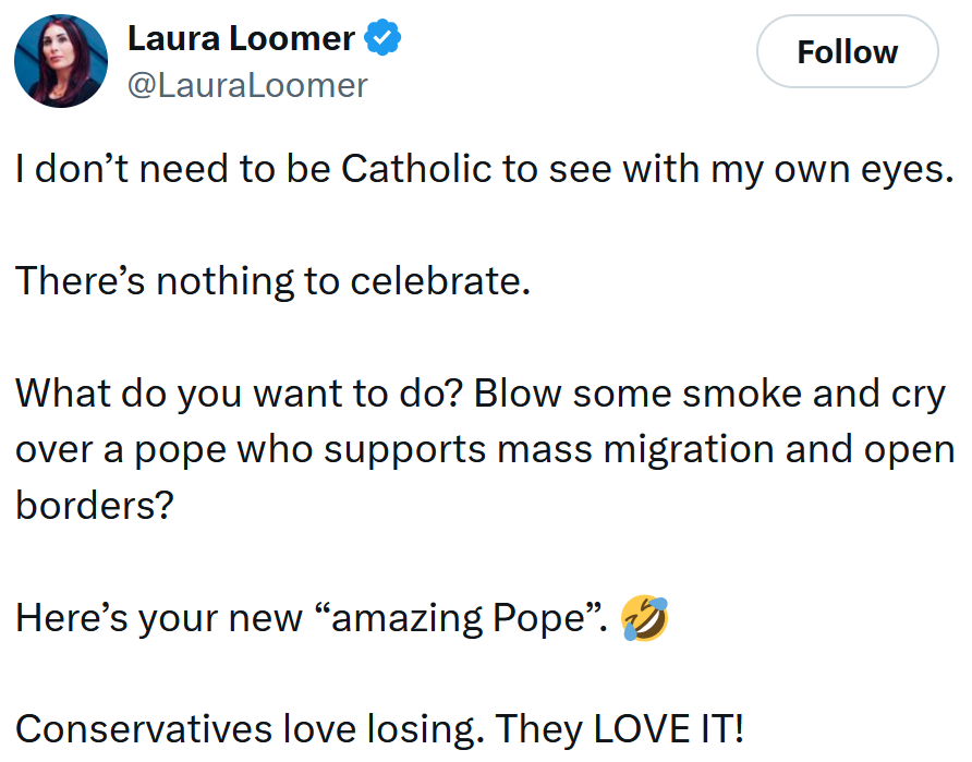 Laura Loomer Tweet Reading