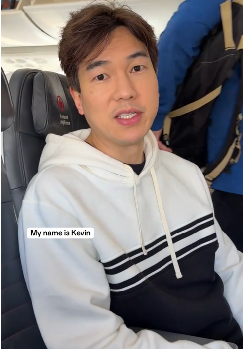 'My name is' TikTok video with Kevin.