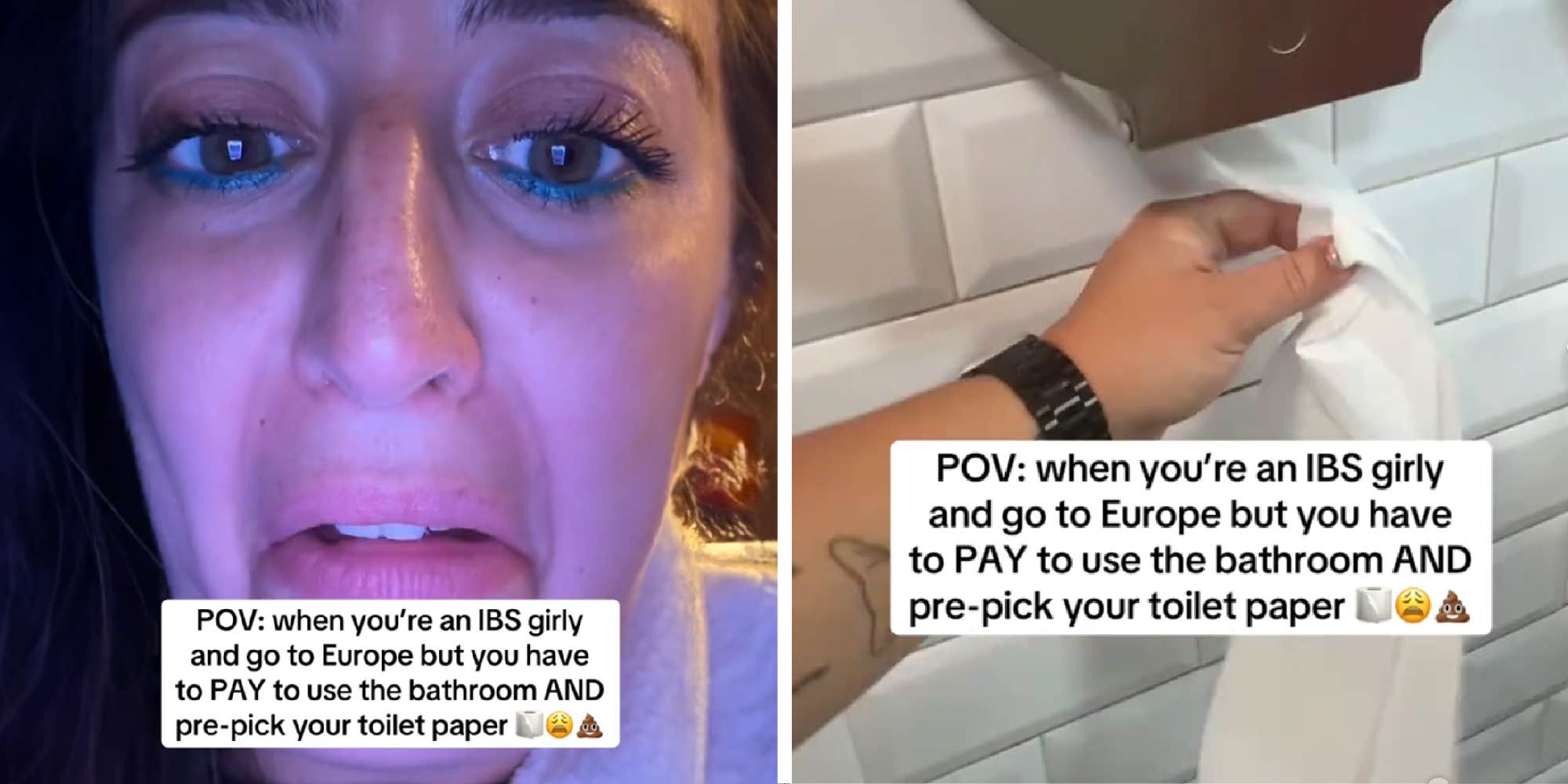“You pre pick your toilet paper?!”: Woman goes to public bathroom. She has to pay to get in