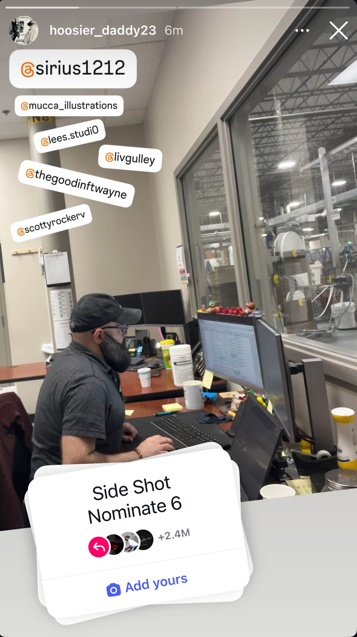 What is the ‘Side Shot Nominate 6’ trend on Instagram?