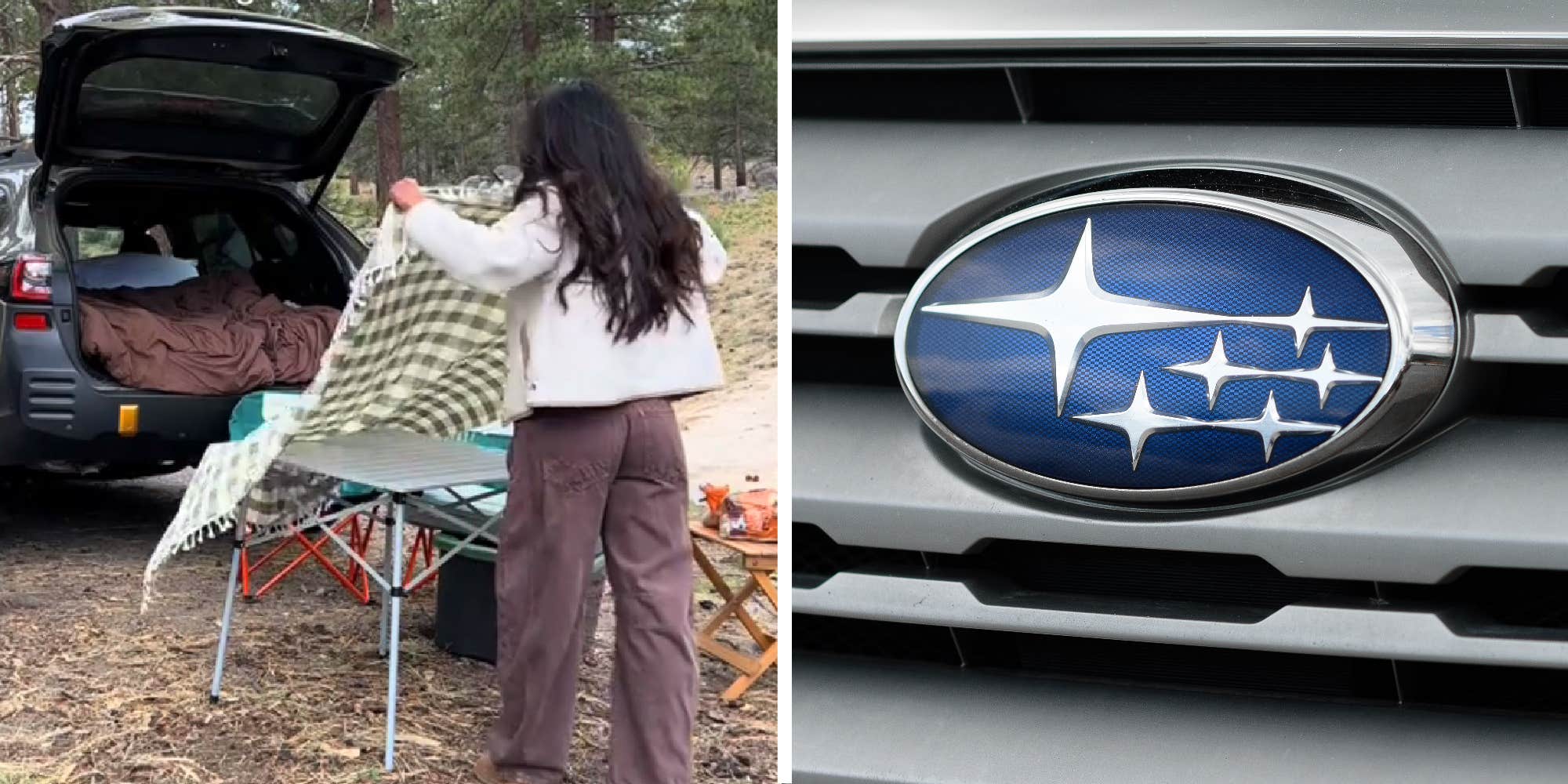 “This is a car that’s designed to be an adventure car”: Woman has trunk of Subaru Outback open while she’s camping. She didn’t realize it was killing the battery