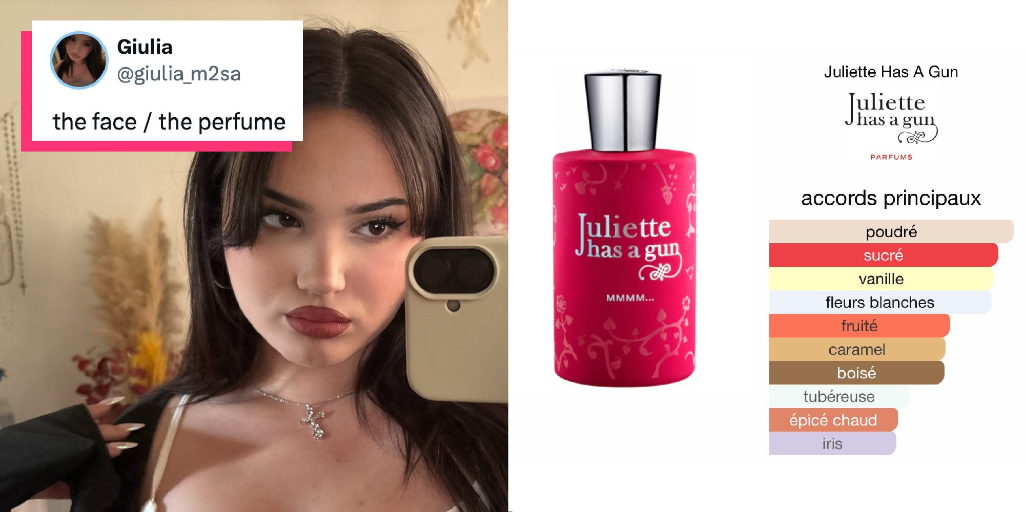 A person taking a selfie and a bottle of perfume.