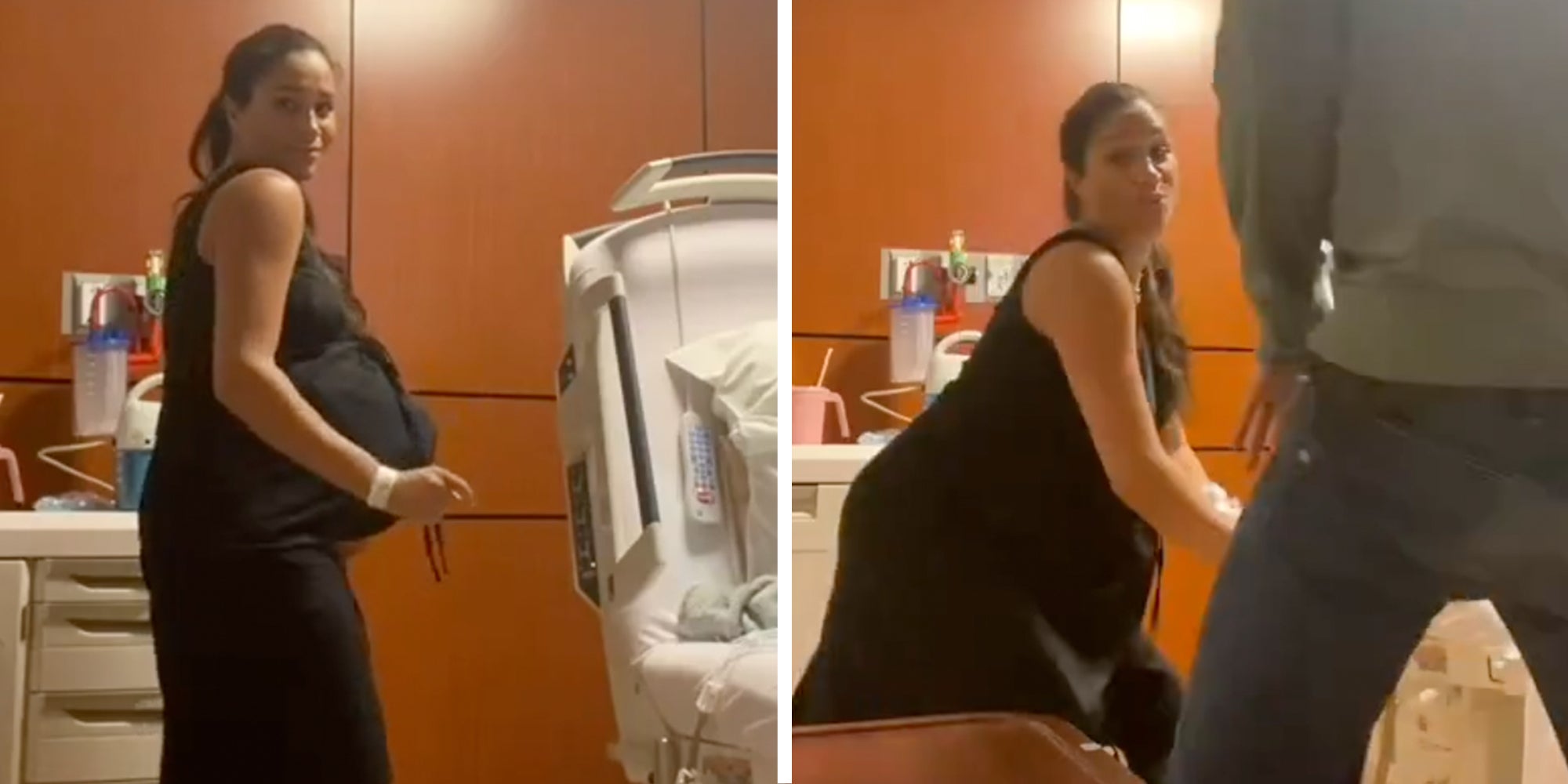Meghan Markle pregnant dancing in the maternity ward with Harry
