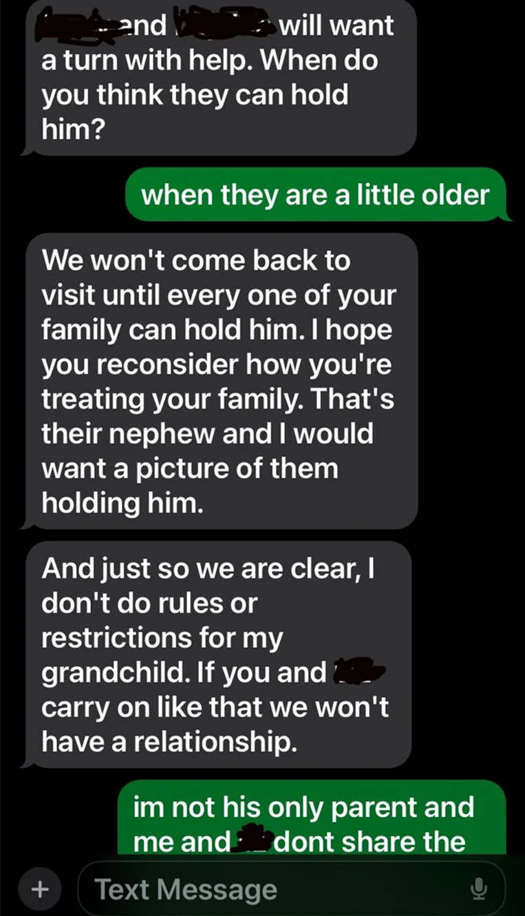 reddit grandma wont follow newborn rules