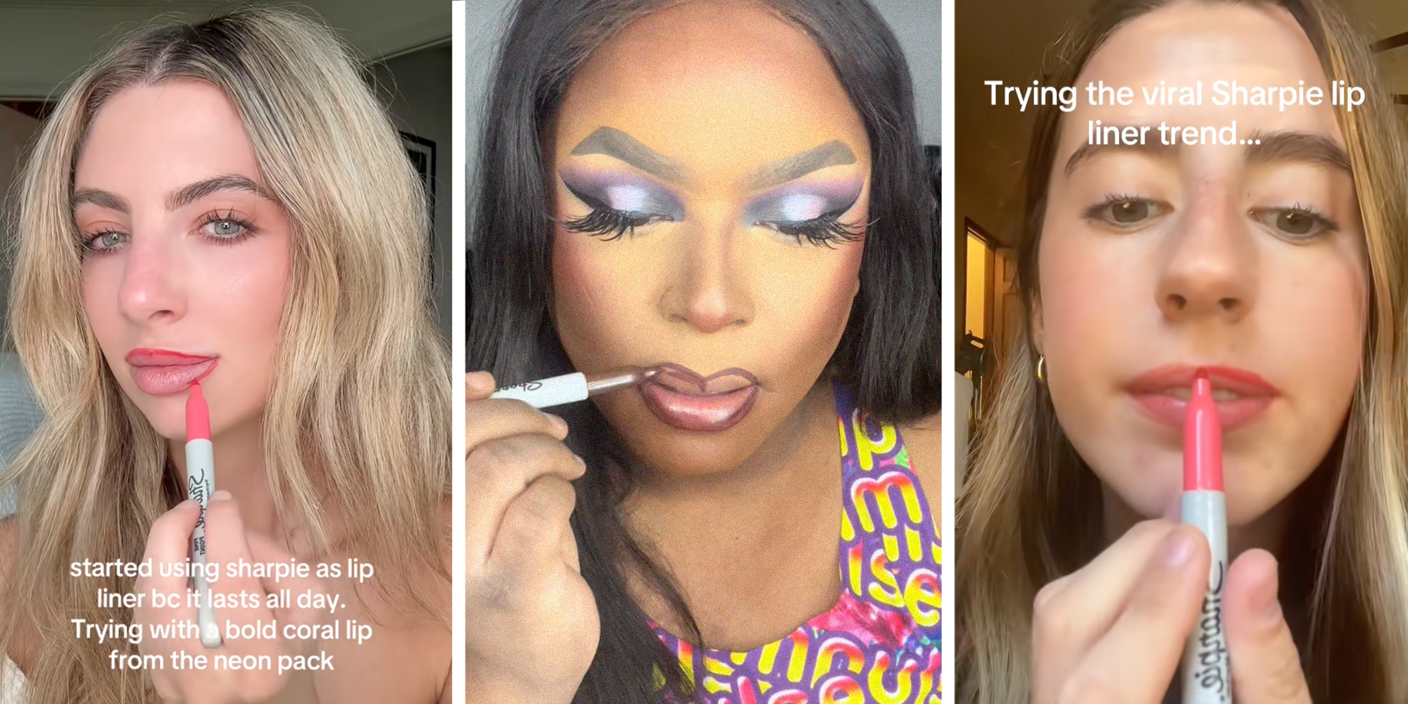 sharpie lip liner trend