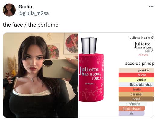 The face vs the perfume meme trend