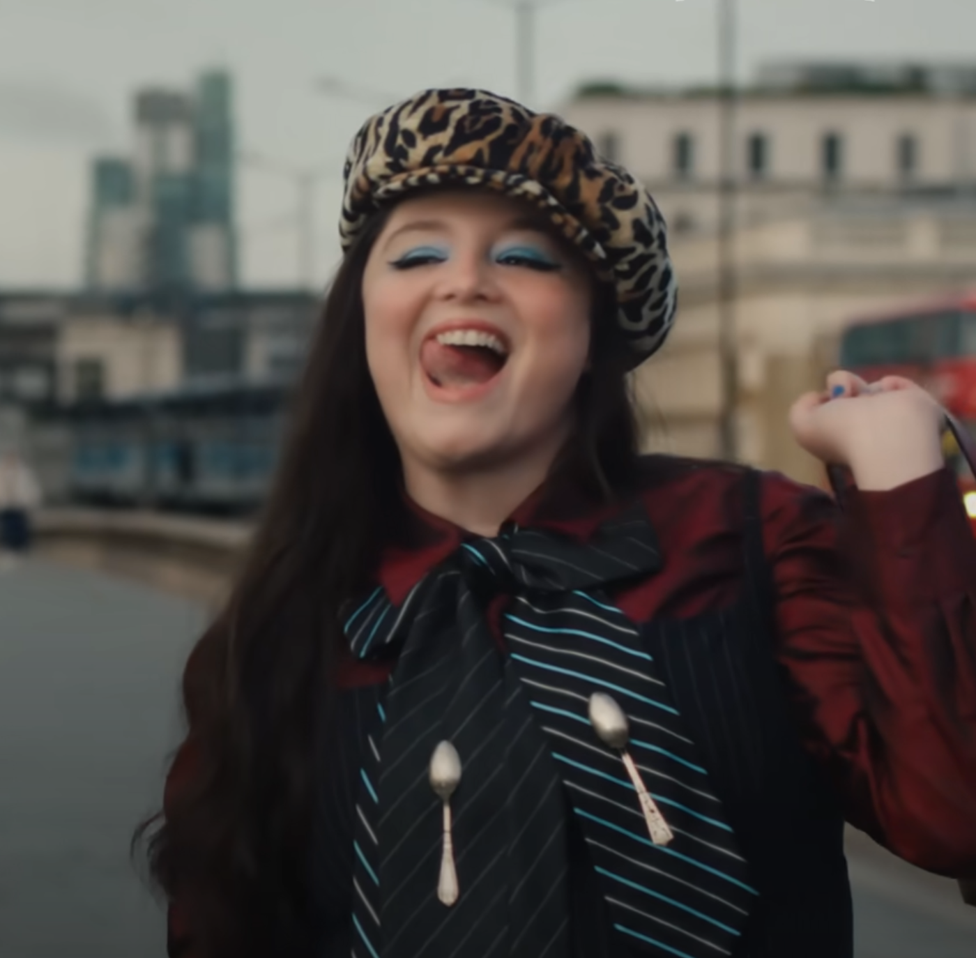 Meg Stalter in Fergie London Bridge music video