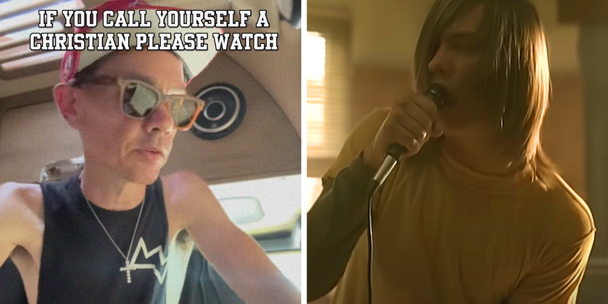 singer of the red jumpsuit apparatus with the words 'if you call yourself a christian please watch'