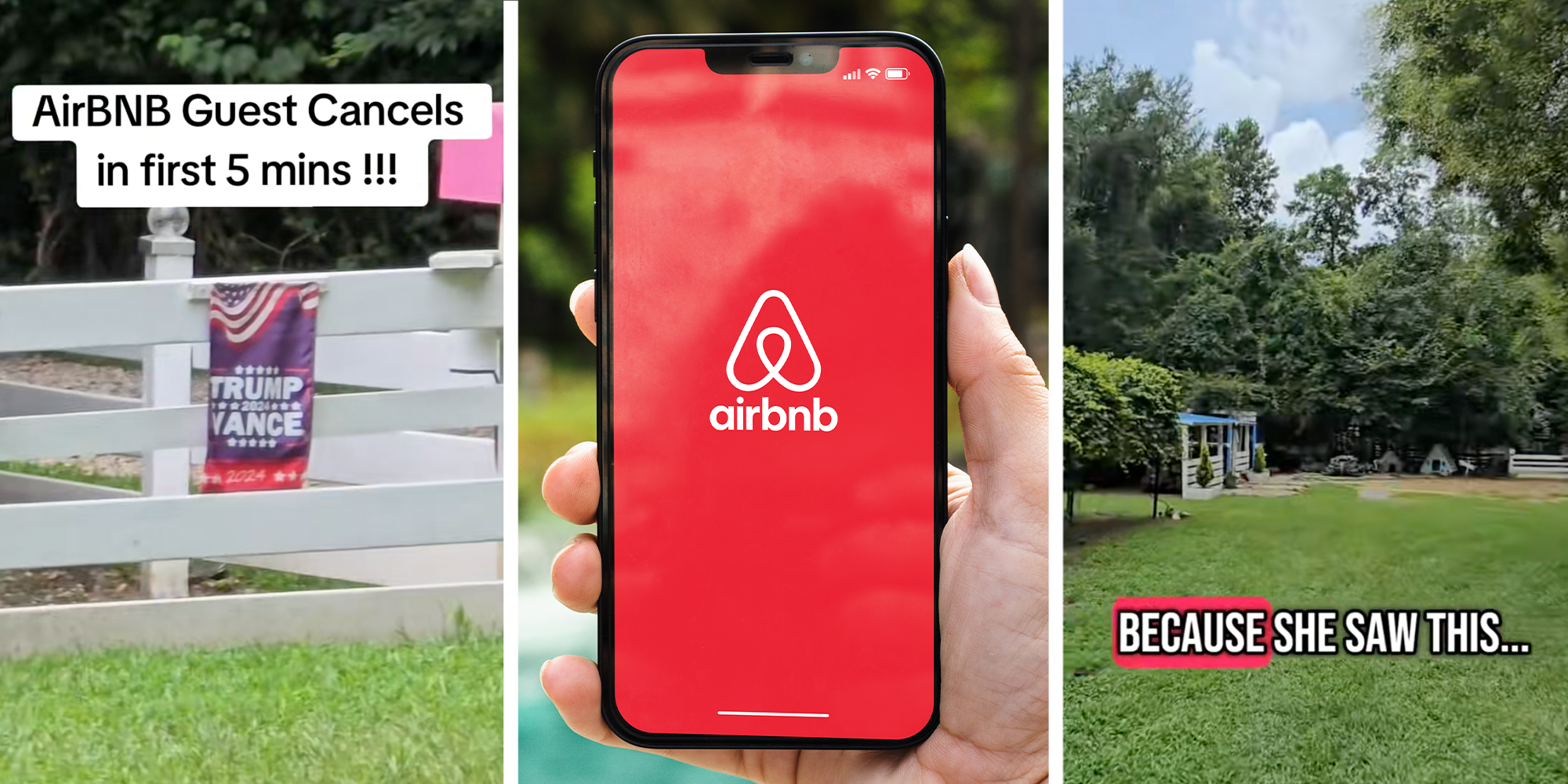 airbnb cancels in first five minues trump vance sign
