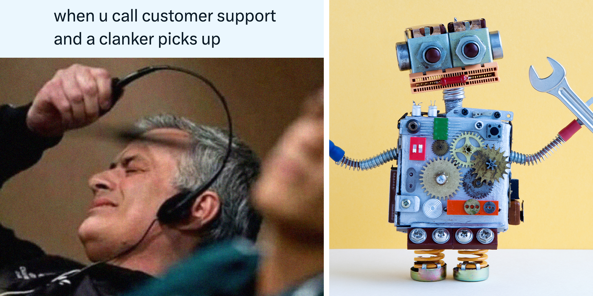 clanker is a robot slang term