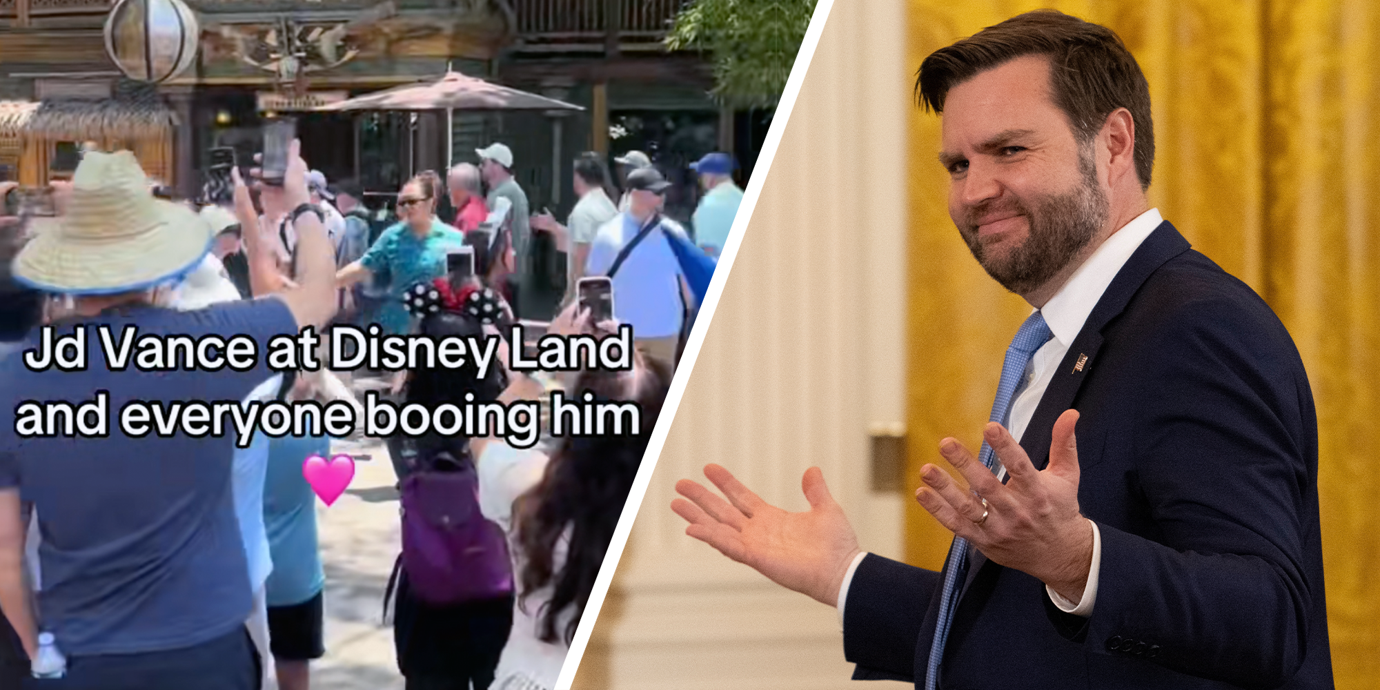 jd vance and family booed at disneyland