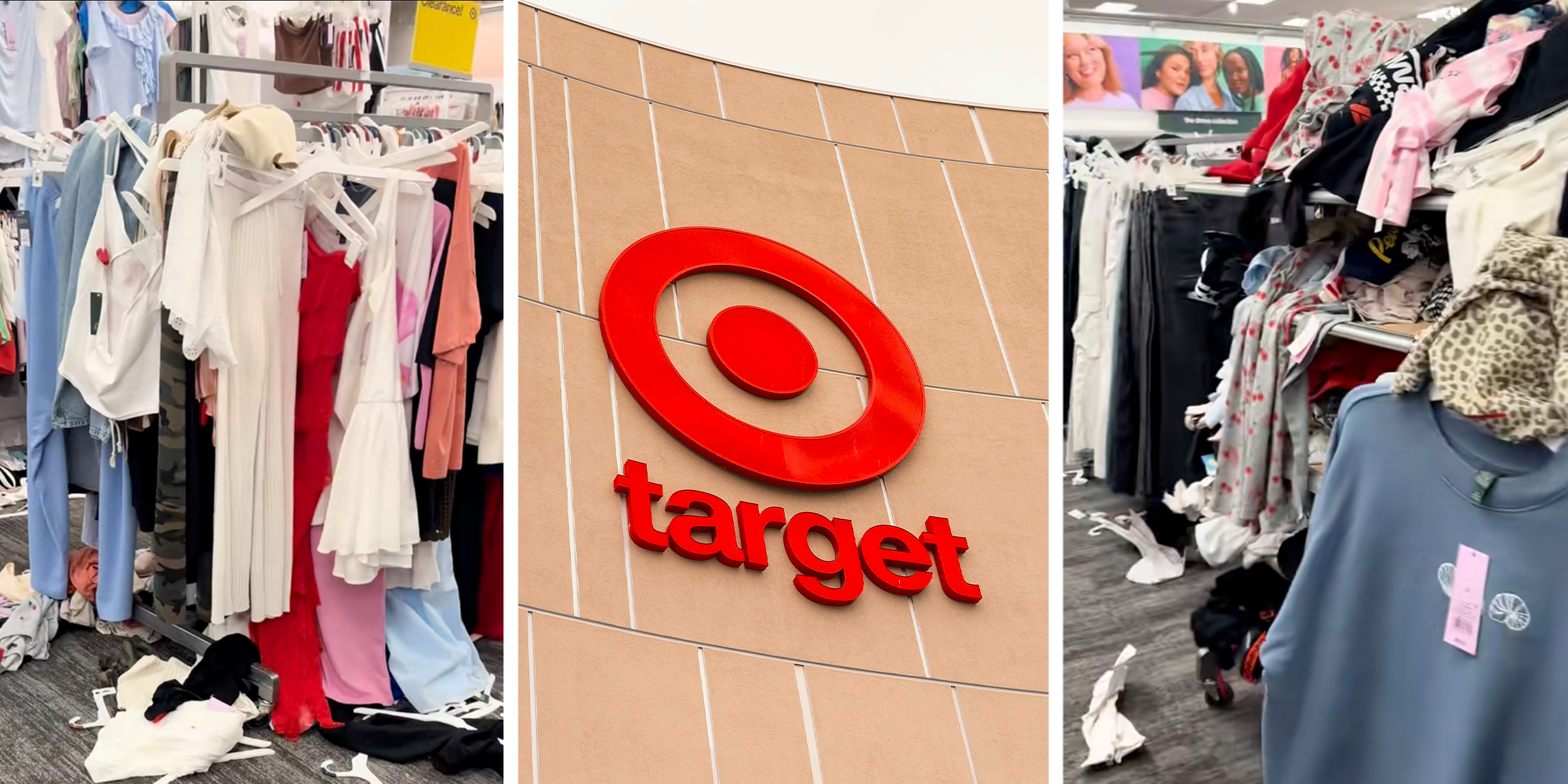 messy target clothes thrown everywhere