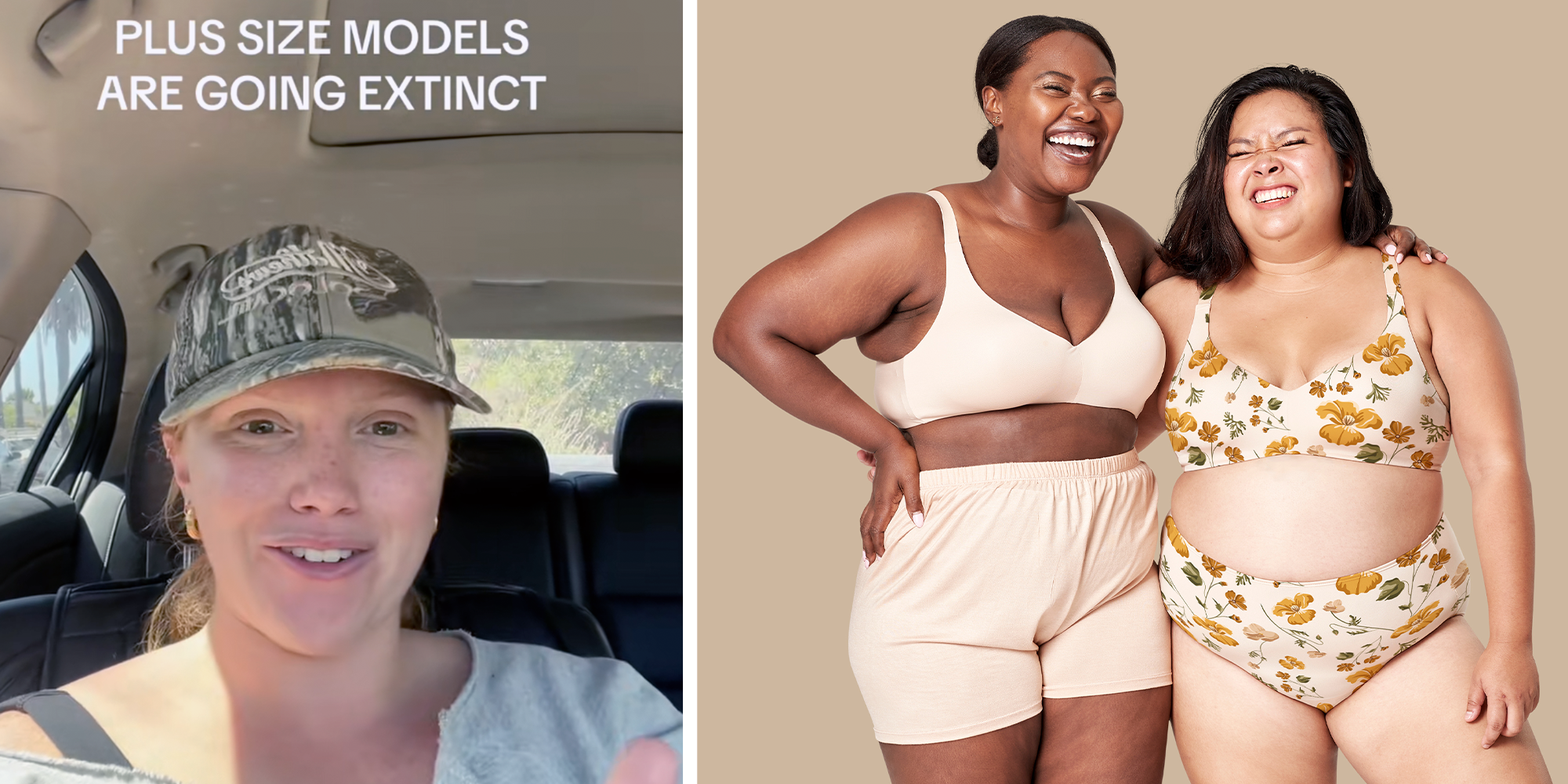 woman saying plus size models going extinct