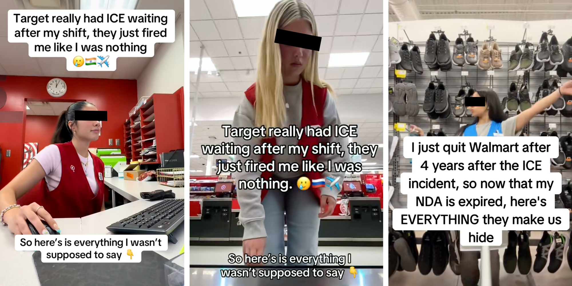 walmart target employee ice deportation scam on tiktok