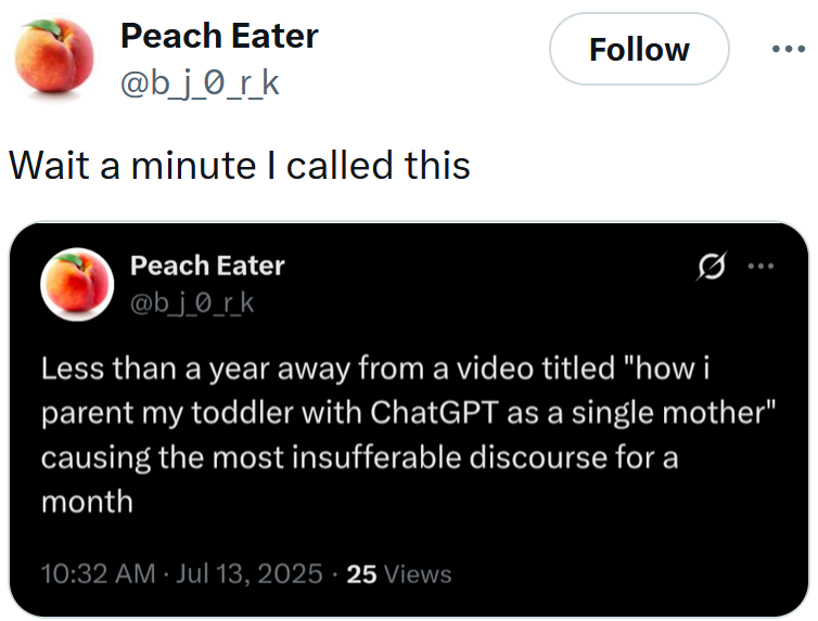 Tweet reading 'Wait a minute I called this' with a screenshot of another tweet.