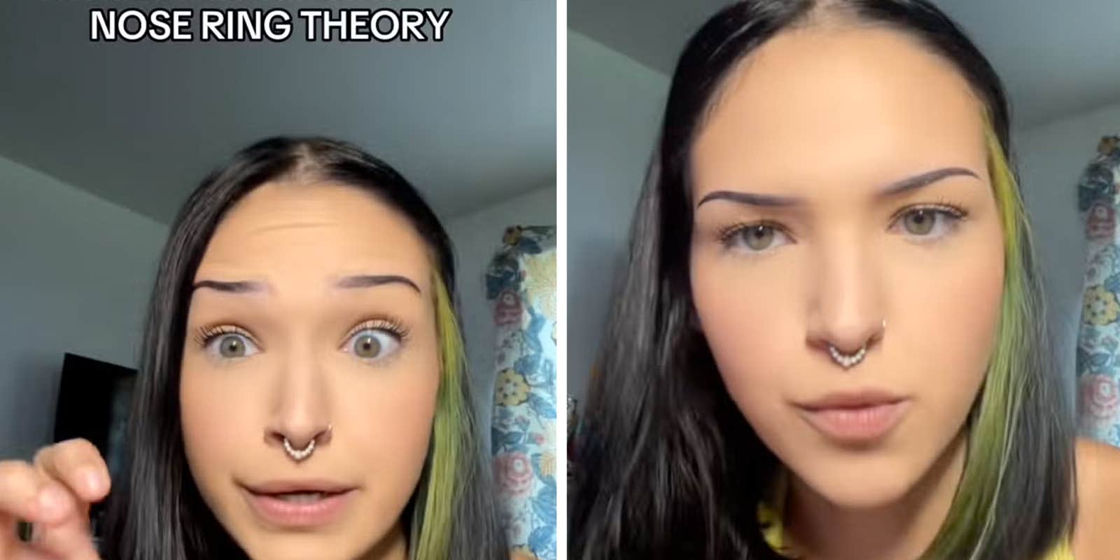 nose ring theorie What is the "nose ring theory"? TikTok creator reclaims septum piercing