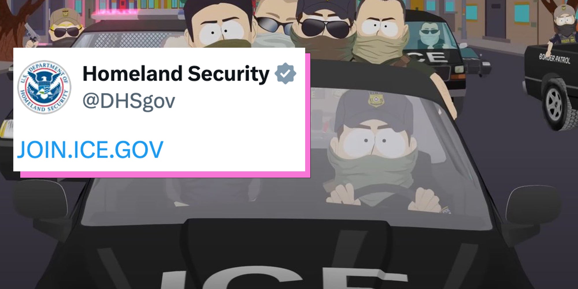 Department of Homeland Security South Park recruiting tweet