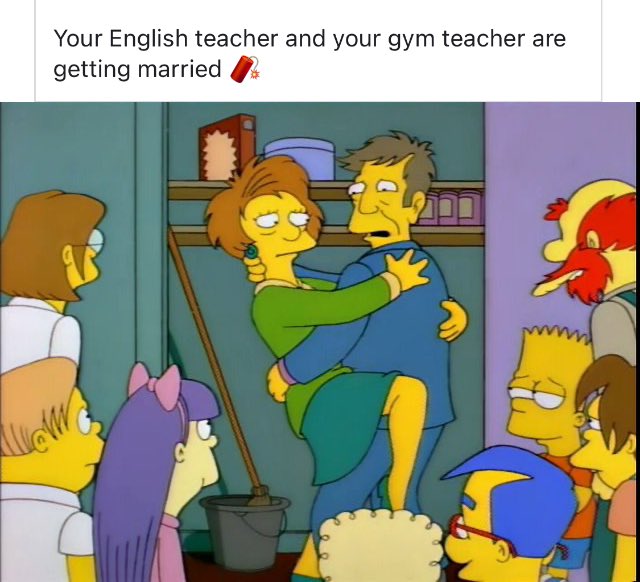 Taylor Swift and Travis Kelce engagement meme with Simpsons characters.