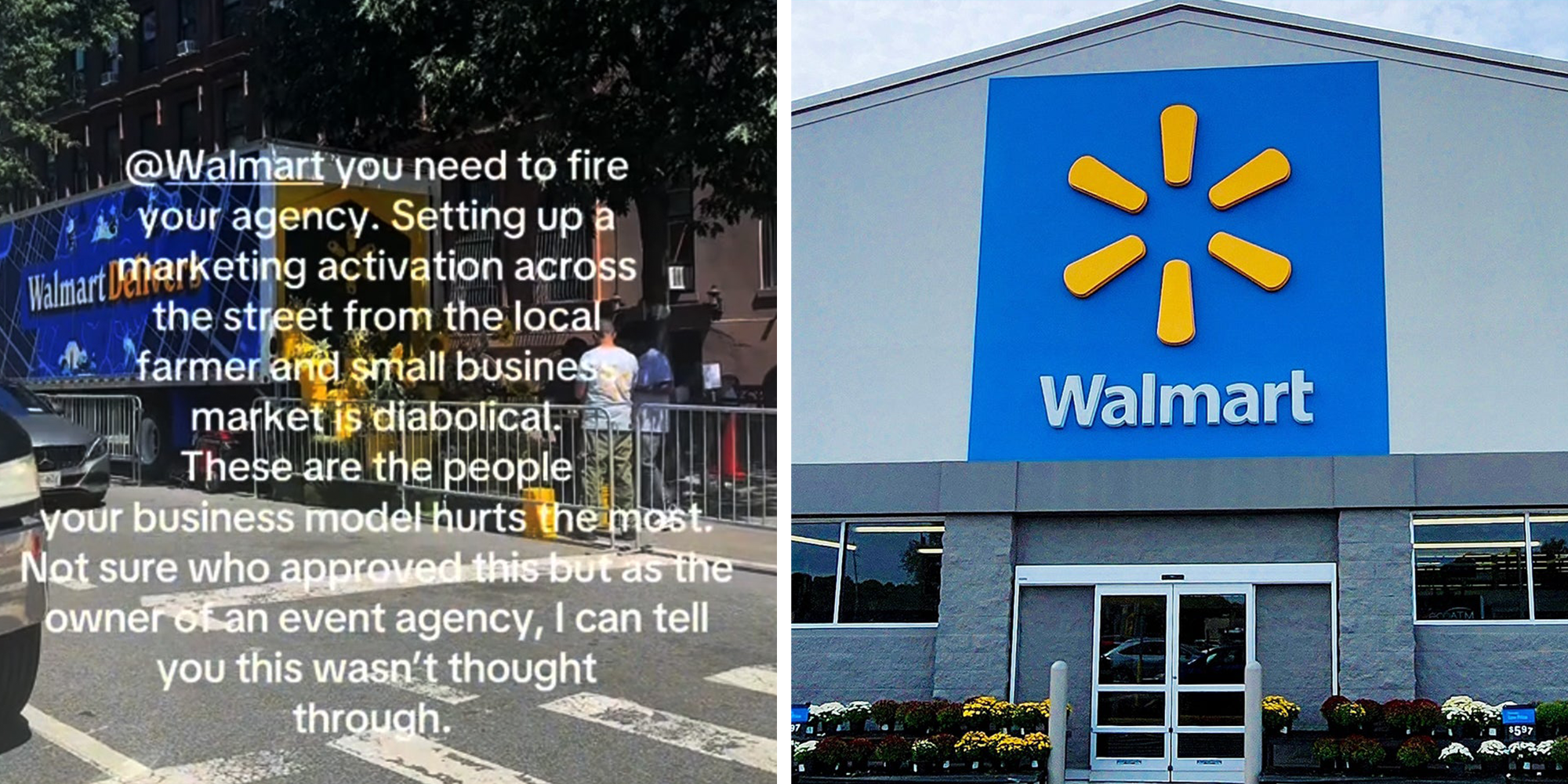 Left: Right: Entrance of Walmart Store, Rehoboth Beach, Delaware, USA.