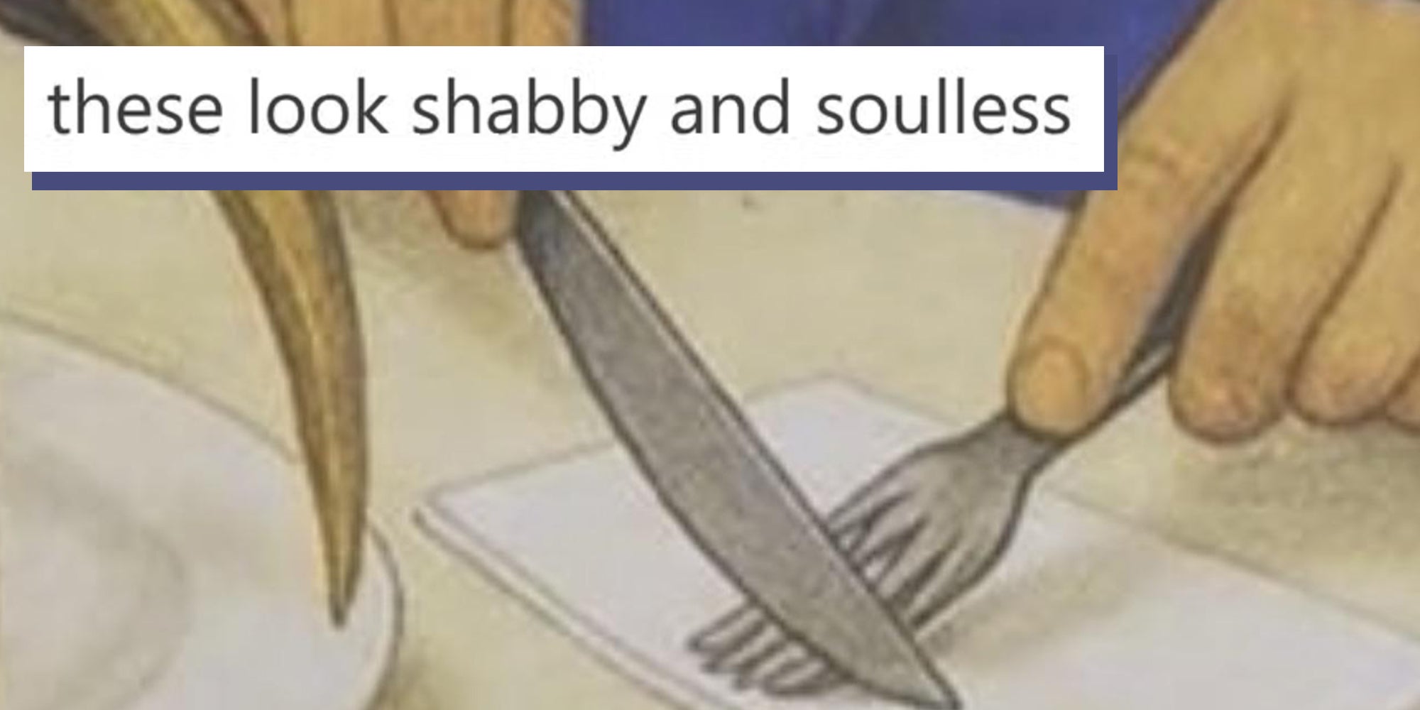 Fallout imagery with caption overlay reading 'these look shabby and soulless.'