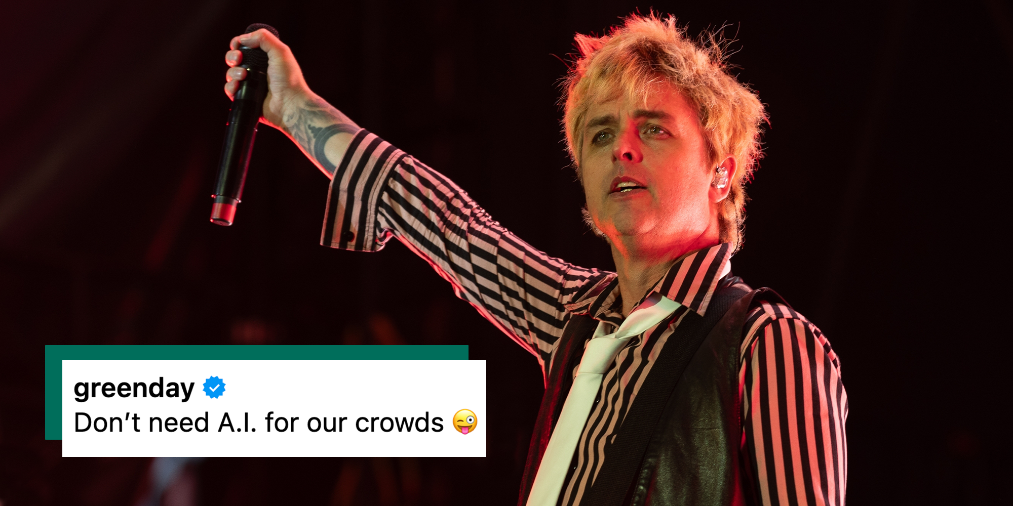 green day pokes fun at will smith ai video