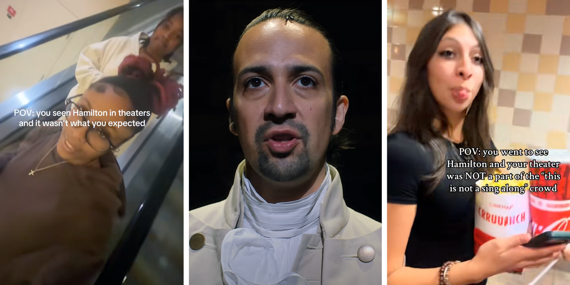 hamilton in movie theaters singalong controversy