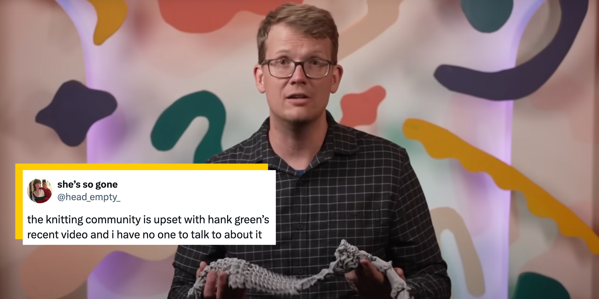 hank green knitting backlash scishow