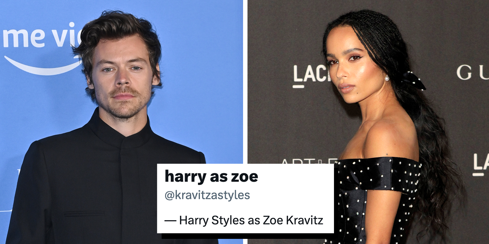 harry styles zoe kravitz fan account predicts 2017