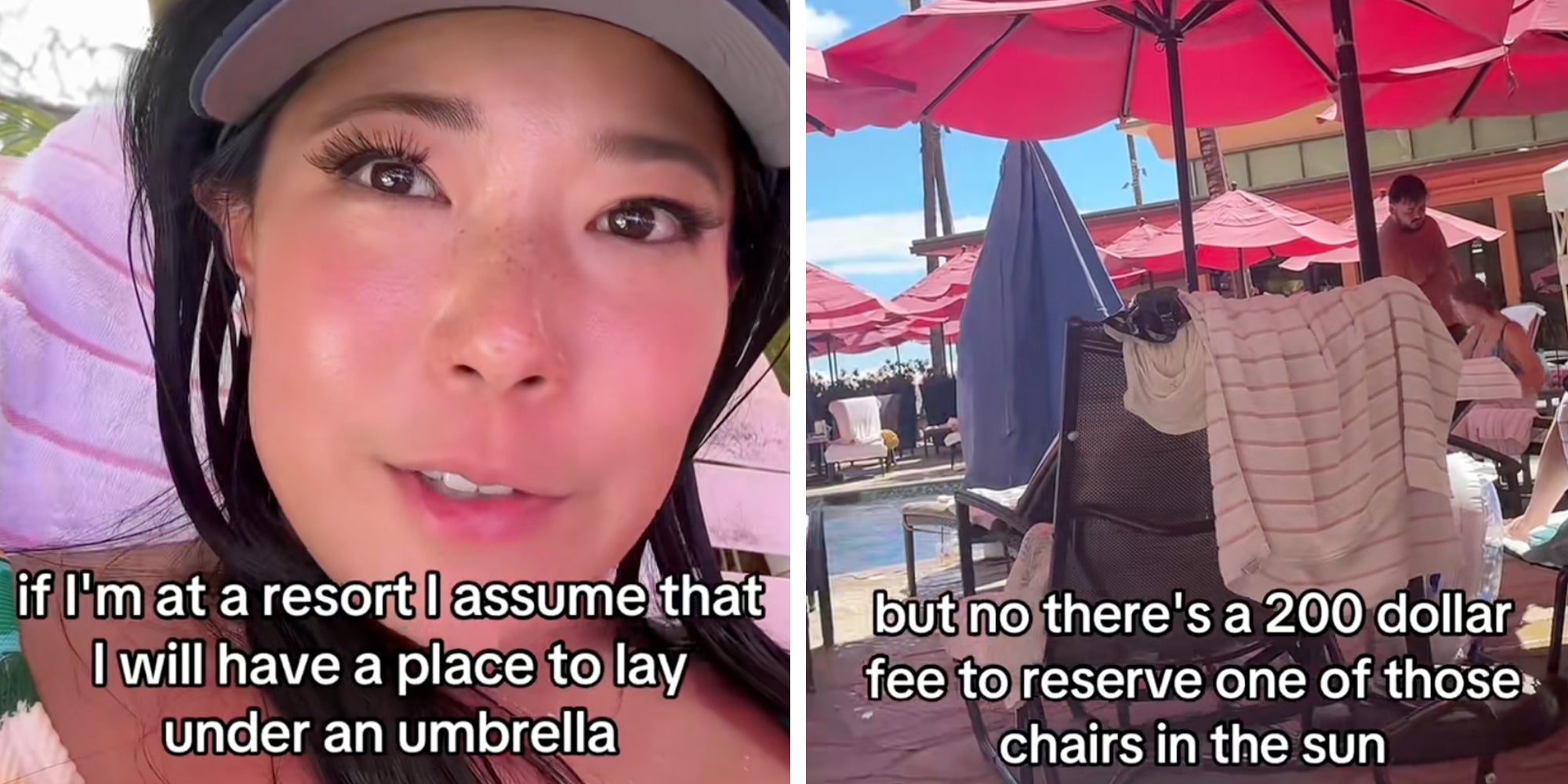 Marriott guest at a resort in Hawaii looking into the camera while wearing a visor.