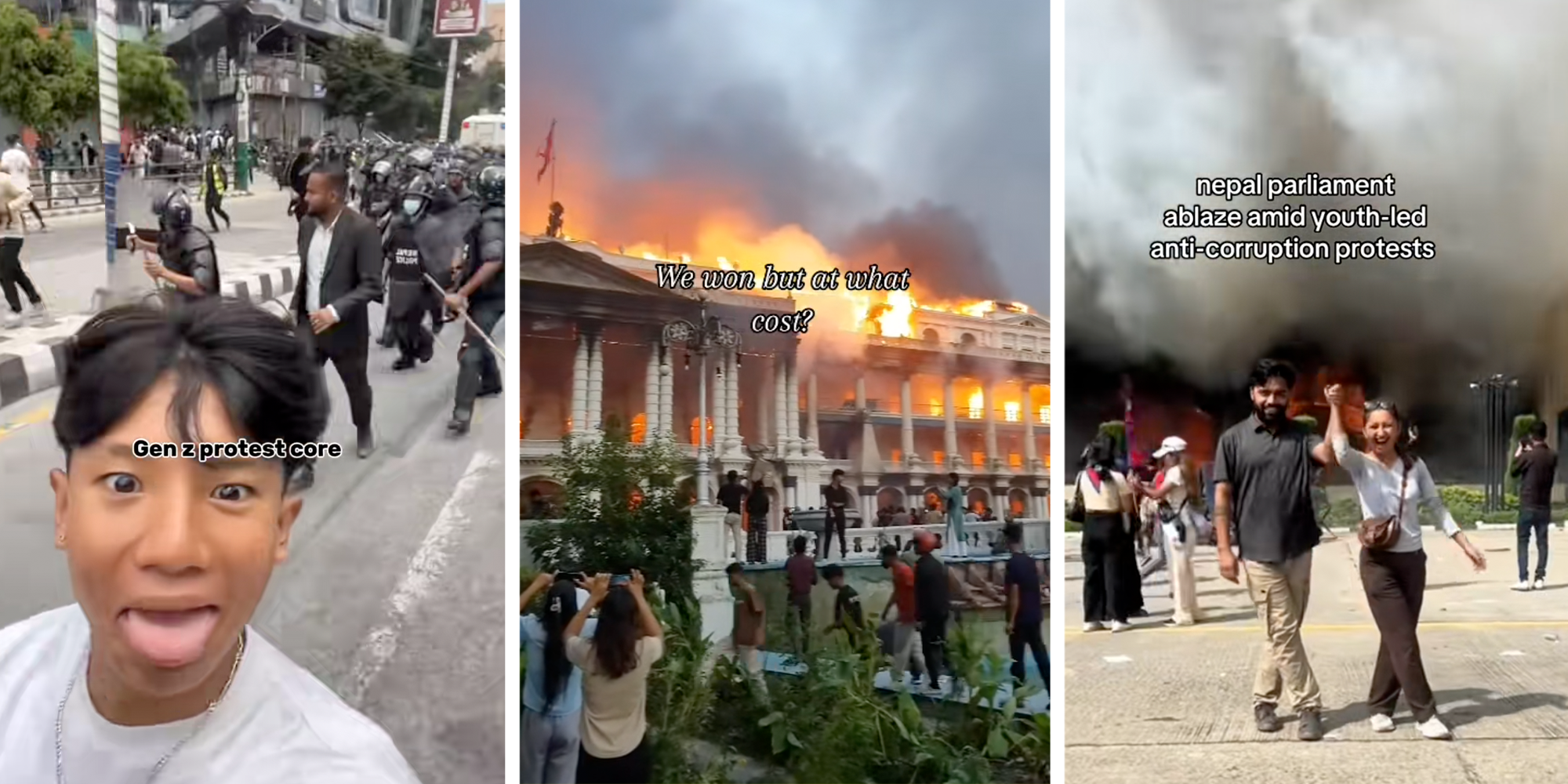 "We won": Surreal TikTok videos capture Nepal's Gen Z uprising on the ground