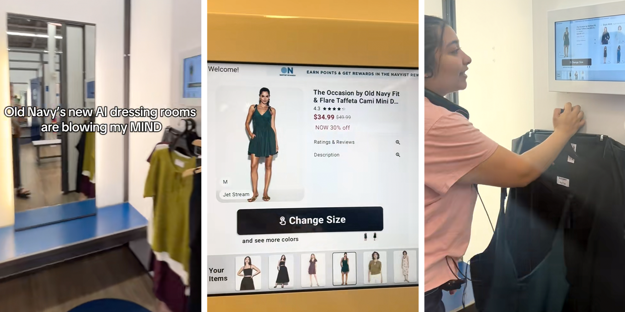 old navy digital dress rooms ai assistance