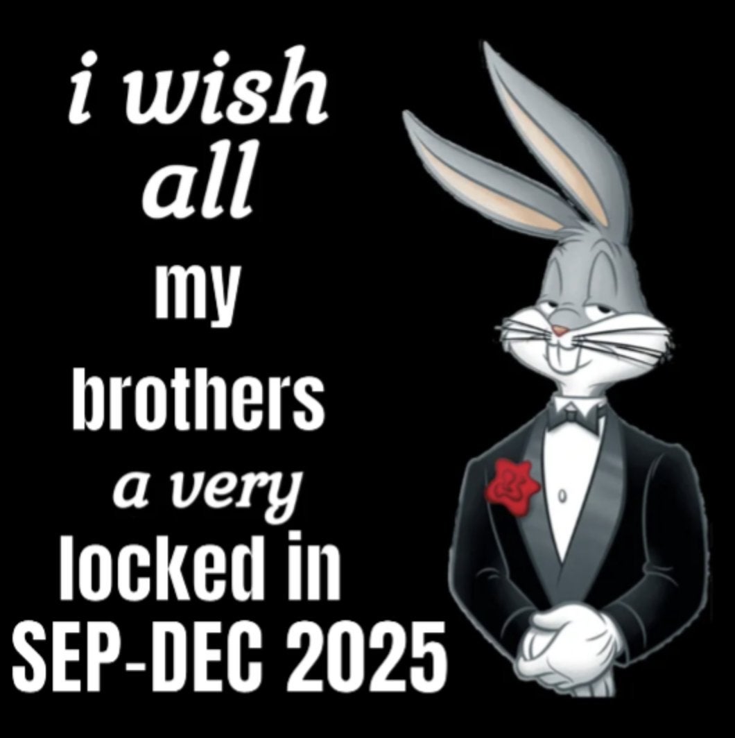 'The Great Lock In' meme in the formal Bugs Bunny format.